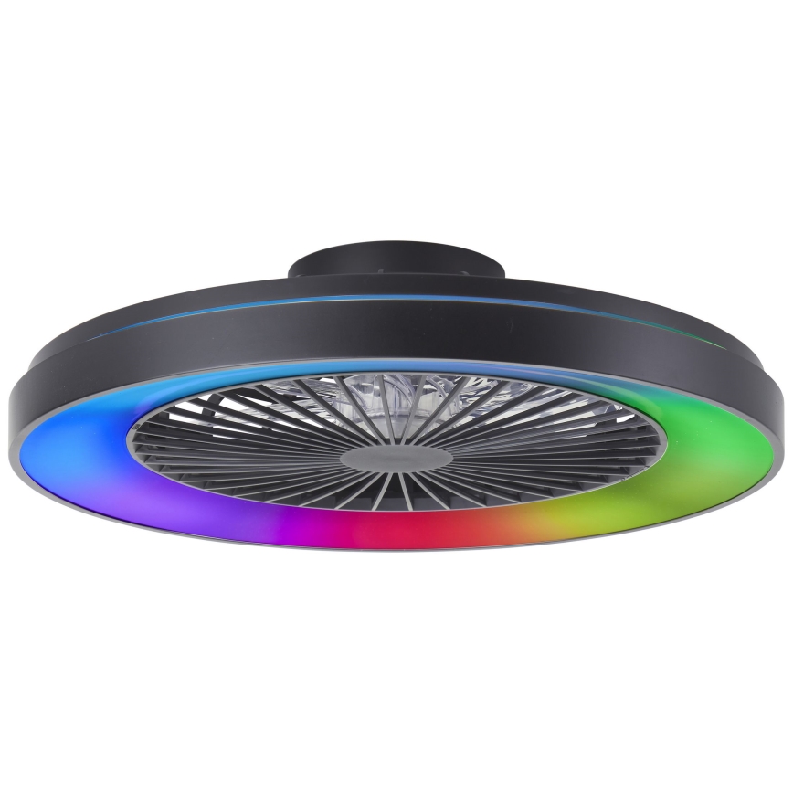 Brilliant - LED RGBW Dimbare plafondventilator MAZZARO LED/24W/230V 3000-6500K diameter 58 cm zwart + afstandsbediening