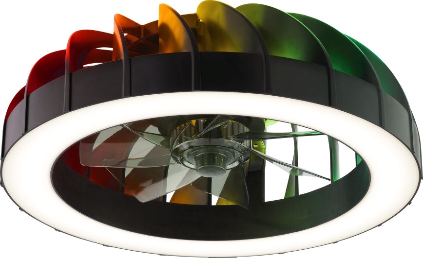 Brilliant - LED RGBW dimbare plafondventilator met licht FANORA LED/30W/230V 2700-6500K Ø 46 cm zwart + afstandsbediening