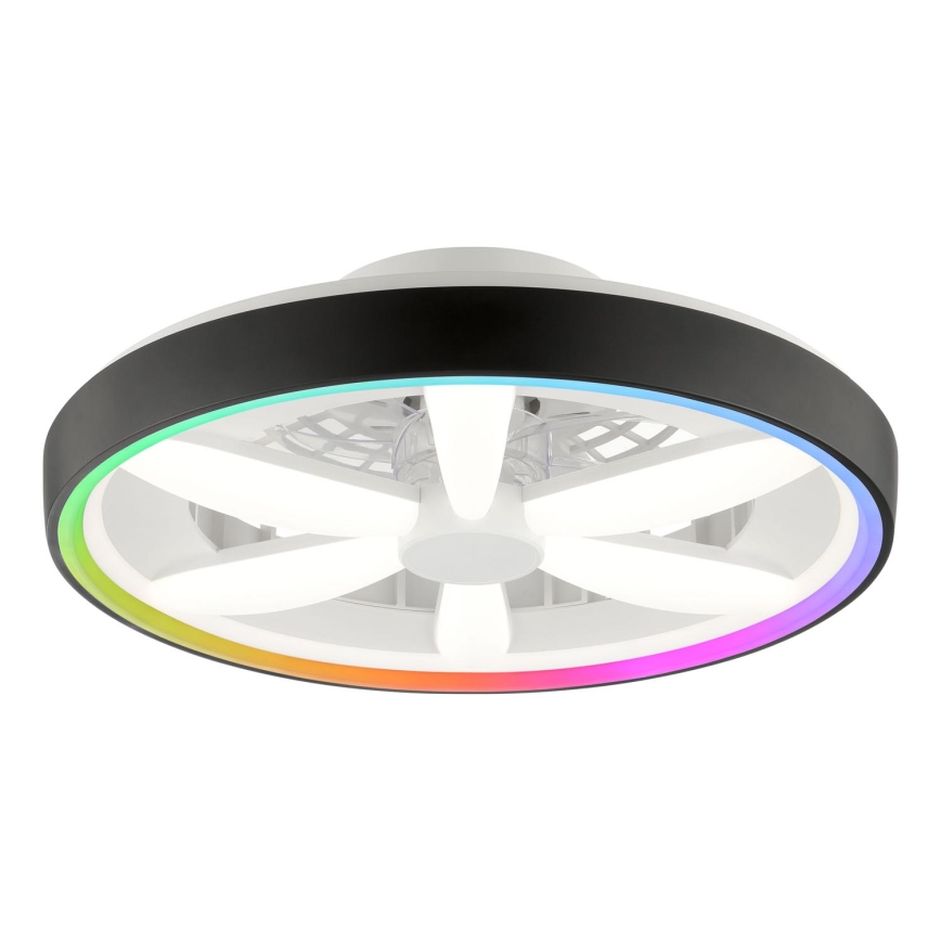 Brilliant - LED RGBW dimbare plafondventilator met licht GAIANO LED/48W/230V 2700-6500K zwart + afstandsbediening