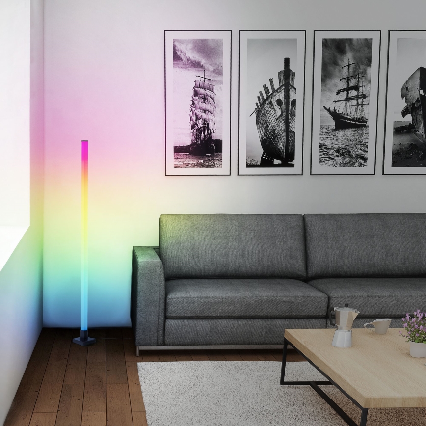 Brilliant - LED RGBW Dimbare staande lamp NEELE LED/6,5W/230V zwart + afstandsbediening