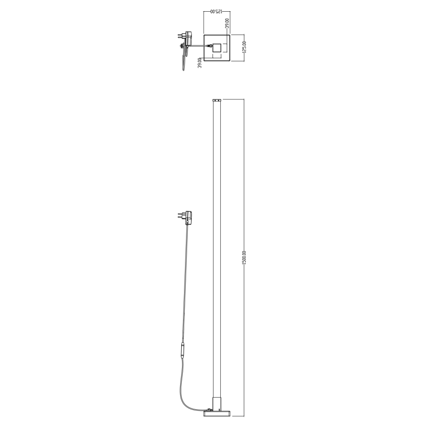 Brilliant - LED RGBW Dimbare staande lamp NEELE LED/6,5W/230V zwart + afstandsbediening