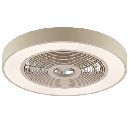 Brilliant - LED RGBW dimbare plafondlamp met ventilator CATANIA LED/37W/230V 2700-6500K Ø 48,6 cm beige + afstandsbediening