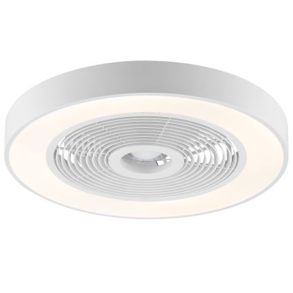 Brilliant - LED RGBW dimbare plafondlamp met ventilator CATANIA LED/37W/230V 2700-6500K pr. 48,6 cm wit + afstandsbediening
