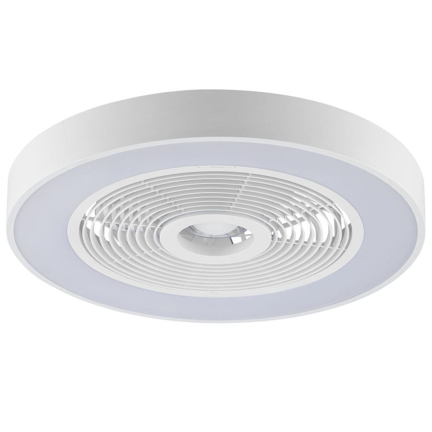Brilliant - LED RGBW dimbare plafondlamp met ventilator CATANIA LED/37W/230V 2700-6500K pr. 48,6 cm wit + afstandsbediening