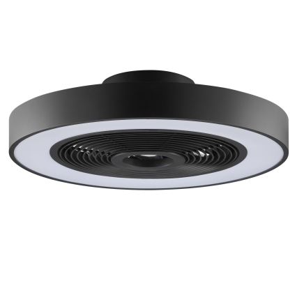 Brilliant - LED RGBW dimbaar plafondlamp met ventilator CATANIA LED/37W/230V 2700-6500K Ø 48,6 cm zwart + afstandsbediening