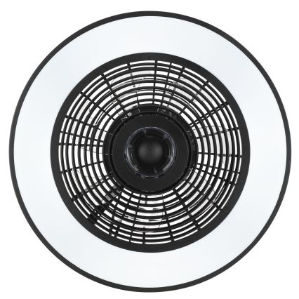 Brilliant - LED RGBW dimbaar plafondlamp met ventilator CATANIA LED/37W/230V 2700-6500K Ø 48,6 cm zwart + afstandsbediening