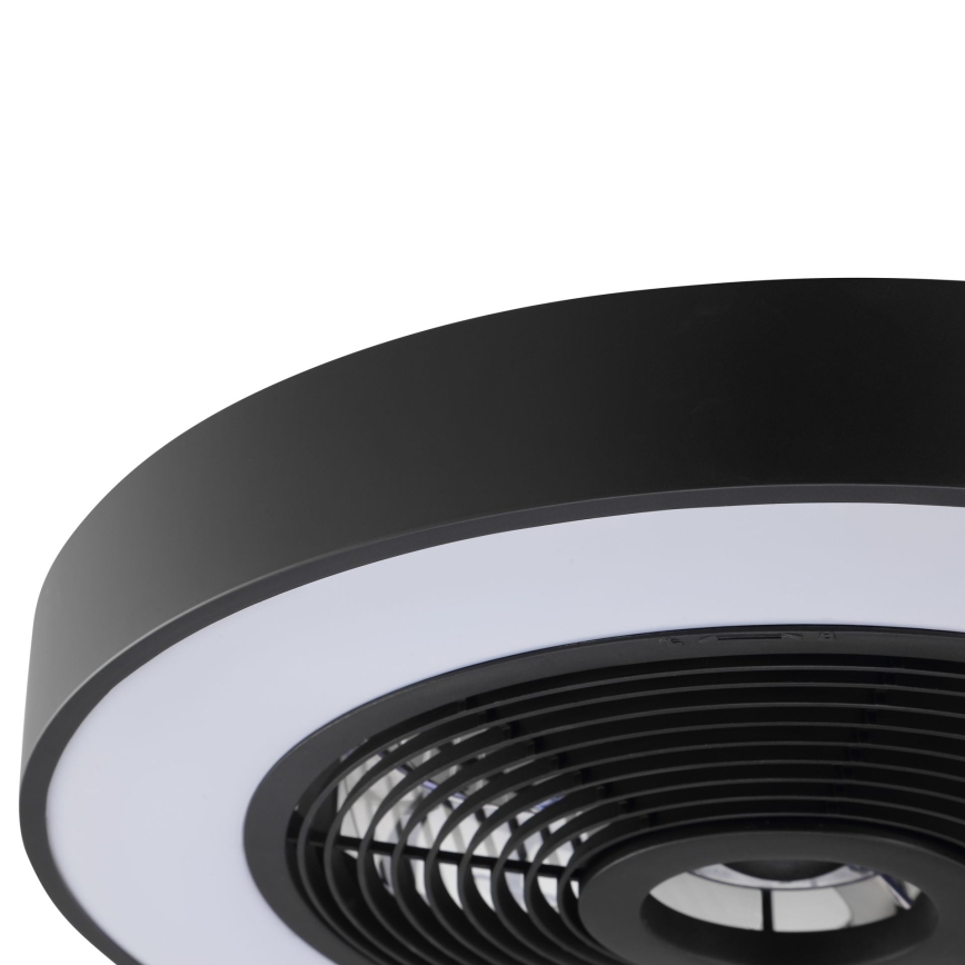 Brilliant - LED RGBW dimbaar plafondlamp met ventilator CATANIA LED/37W/230V 2700-6500K Ø 48,6 cm zwart + afstandsbediening