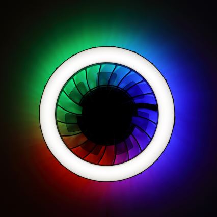 Brilliant - LED RGBW dimbare plafondventilator met licht FANORA LED/30W/230V 2700-6500K Ø 46 cm zwart + afstandsbediening