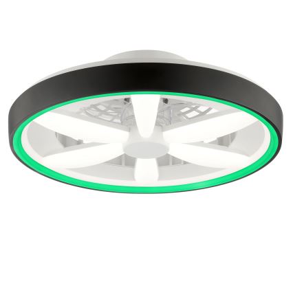 Brilliant - LED RGBW Dimbare plafondventilator met een licht GAIANO LED/48W/230V 2700-6500K zwart + afstandsbediening