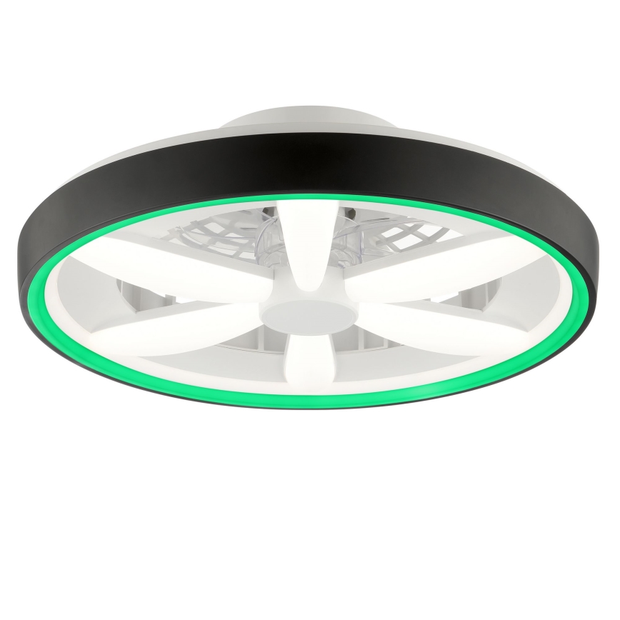 Brilliant - LED RGBW Dimbare plafondventilator met een licht GAIANO LED/48W/230V 2700-6500K zwart + afstandsbediening