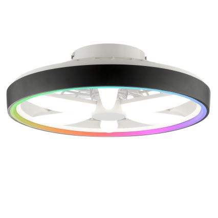 Brilliant - LED RGBW Dimbare plafondventilator met een licht GAIANO LED/48W/230V 2700-6500K zwart + afstandsbediening