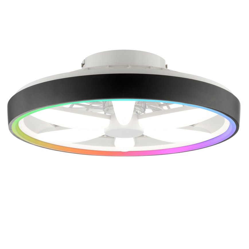 Brilliant - LED RGBW Dimbare plafondventilator met een licht GAIANO LED/48W/230V 2700-6500K zwart + afstandsbediening