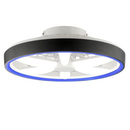 Brilliant - LED RGBW Dimbare plafondventilator met een licht GAIANO LED/48W/230V 2700-6500K zwart + afstandsbediening