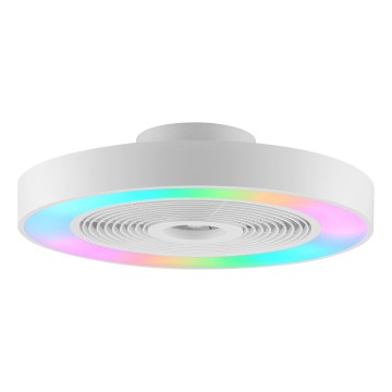 Brilliant - LED RGBW Plafonnier dimmable avec ventilateur CATANIA LED/37W/230V 2700-6500K Ø 48,6 cm blanc + télécommande