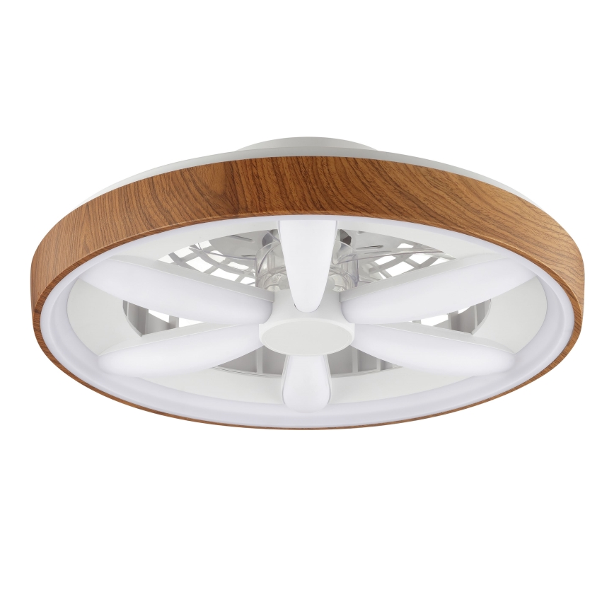Brilliant - LED RGBW Ventilateur de plafond à intensité variable GAIANO LED/24W/230V 2700-6500K d. 48 cm marron + Télécommande