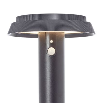 Brilliant - LED Solar lamp met sensor ALVERO LED/4W/3,7V 2000 mAh 50 cm IP44 zwart