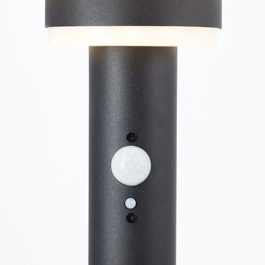 Brilliant - LED Solar lamp met sensor GARVINA LED/3W/3,7V 2000 mAh 85 cm IP44 zwart