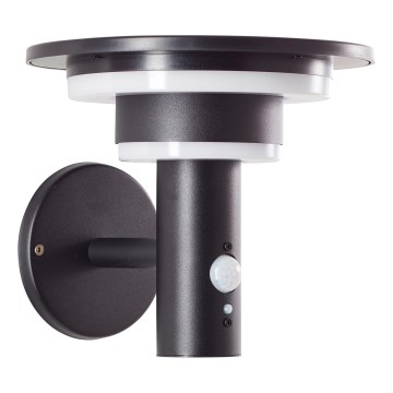 Brilliant - LED Solar wandlamp met sensor GARVINA LED/3W/3,7V IP44 zwart