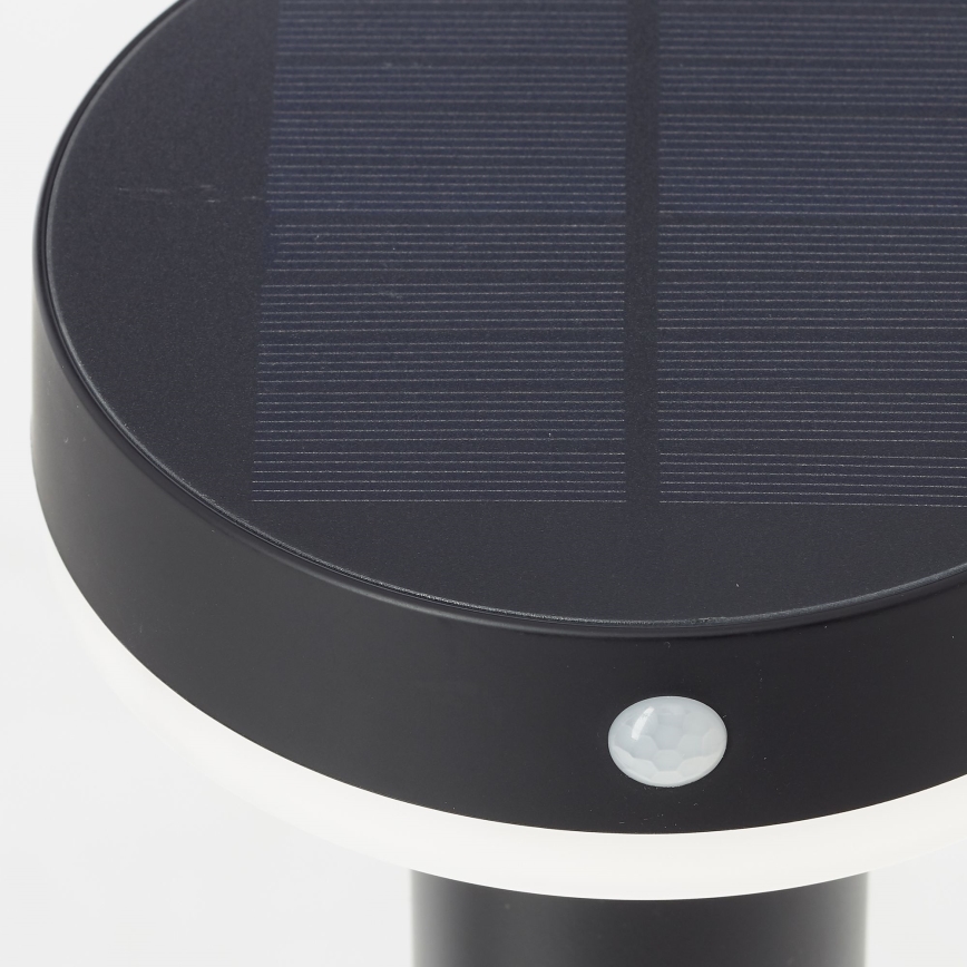 Brilliant - LED Zonne-energie lamp met sensor MAGUA LED/4W/3,7V 2000 mAh 50,2 cm IP44 zwart