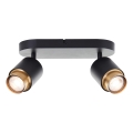 Brilliant - LED-spot COVELO 2x GU10/5W/230V zwart/goud