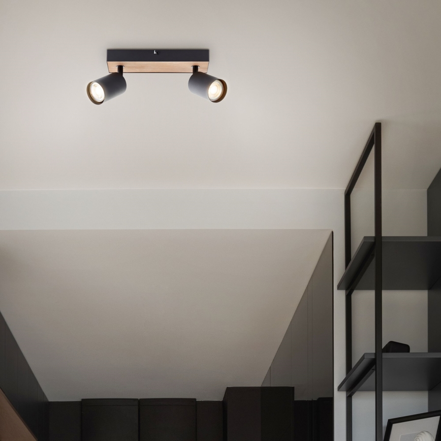 Brilliant - LED Spot JELLO 2xGU10/4,5W/230V grenen - FSC gecertificeerd