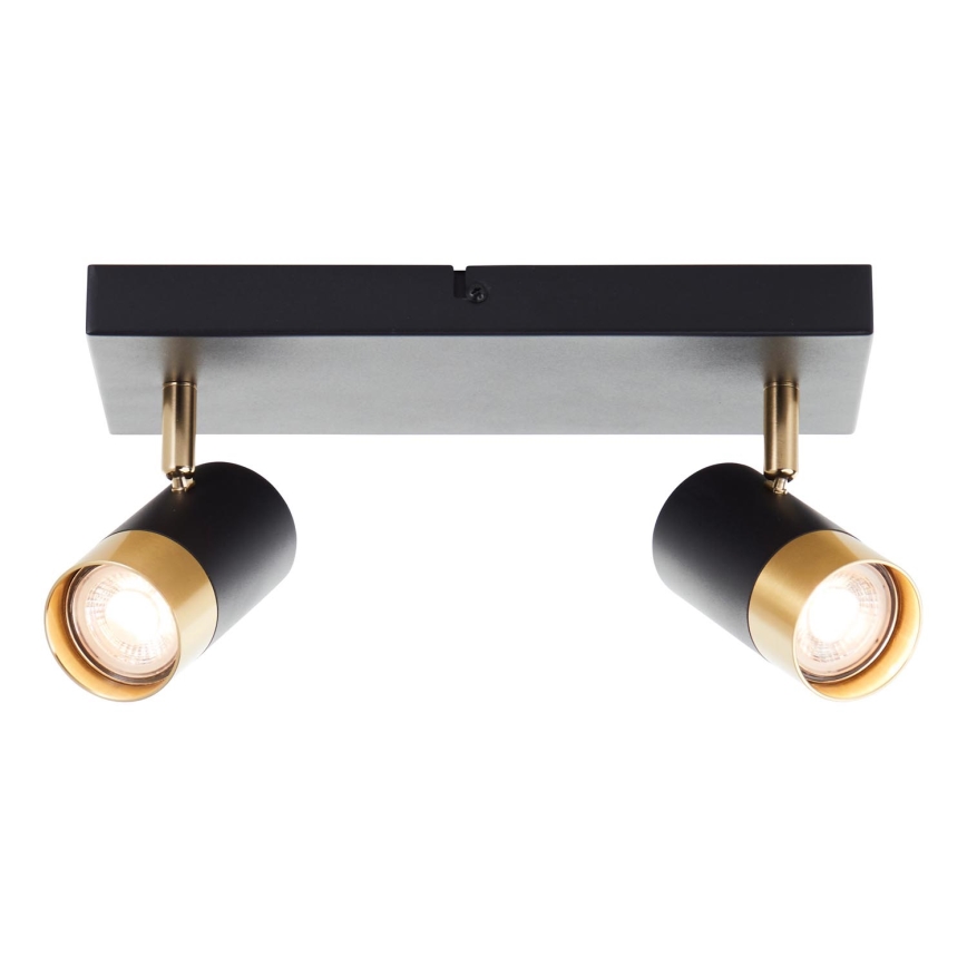 Brilliant - LED-spot VIGOLO 2xGU10/5W/230V zwart/goud