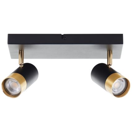 Brilliant - LED-spot VIGOLO 2xGU10/5W/230V zwart/goud