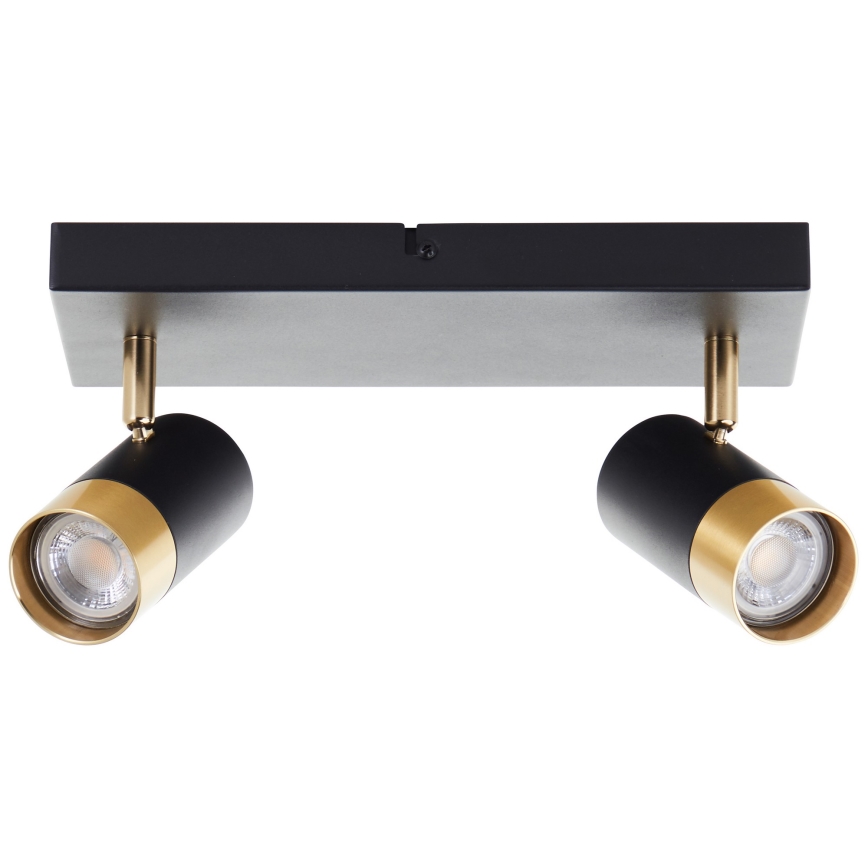 Brilliant - LED-spot VIGOLO 2xGU10/5W/230V zwart/goud