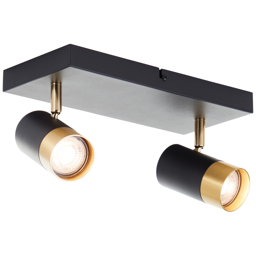 Brilliant - LED-spot VIGOLO 2xGU10/5W/230V zwart/goud