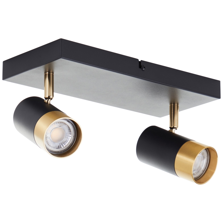 Brilliant - LED-spot VIGOLO 2xGU10/5W/230V zwart/goud