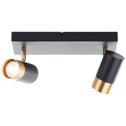 Brilliant - LED-spot VIGOLO 2xGU10/5W/230V zwart/goud