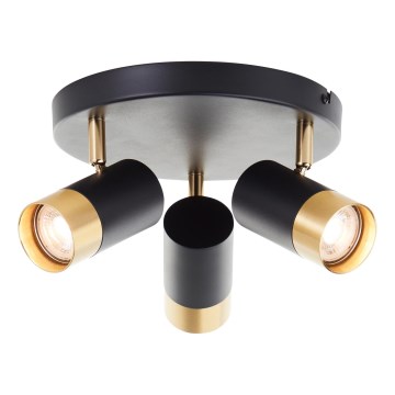 Brilliant - LED-spot VIGOLO 3xGU10/5W/230V zwart/goud