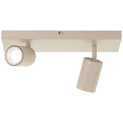 Brilliant - LED-spotlamp JELLO 2x GU10/5W/230V beige
