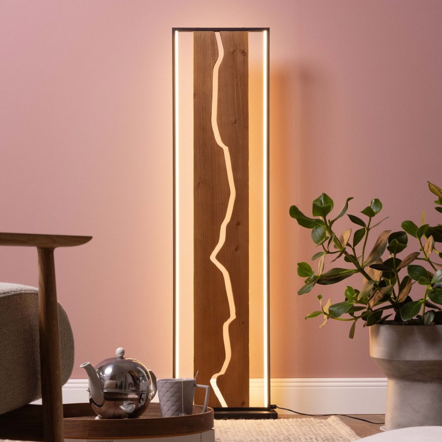 Brilliant - LED Vloerlamp THUNDER LED/18W/230V grenen