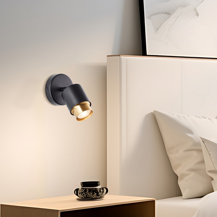 Brilliant - LED-wandspot COVELO 1xGU10/5W/230V zwart/goud