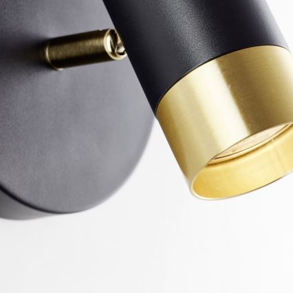 Brilliant - LED wandspot VIGOLO 1xGU10/5W/230V zwart/goud