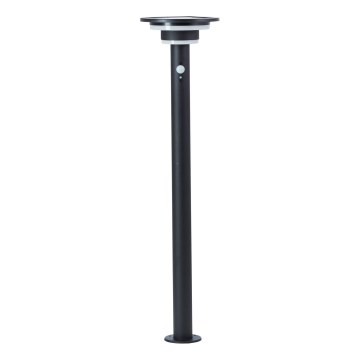 Brilliant - LED Zonne-energie lamp met sensor GARVINA LED/3W/3,7V 2000 mAh 85 cm IP44 zwart