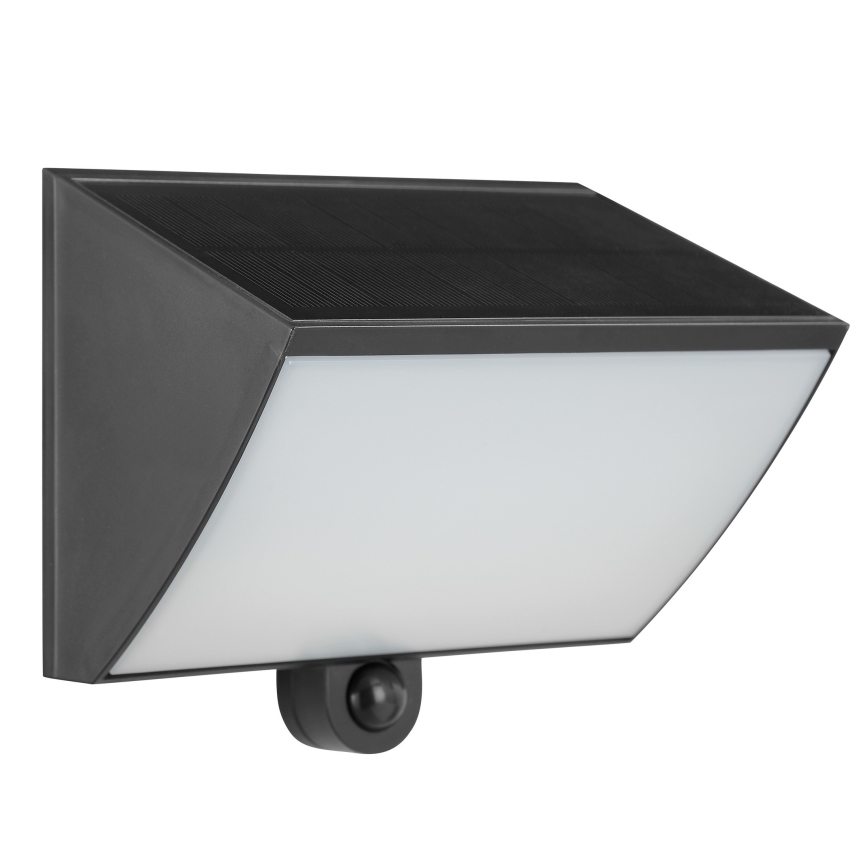 Brilliant - LED-zonne-wandlamp met sensor SIERRA LED/6W/3,7V 2700/4000/6500K 2000 mAh IP54 zwart
