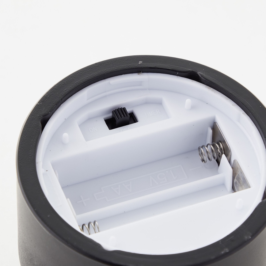 Brilliant - Lot de 3 bougies LED BOUGIE LED/2xAA IP44 noir/fumé