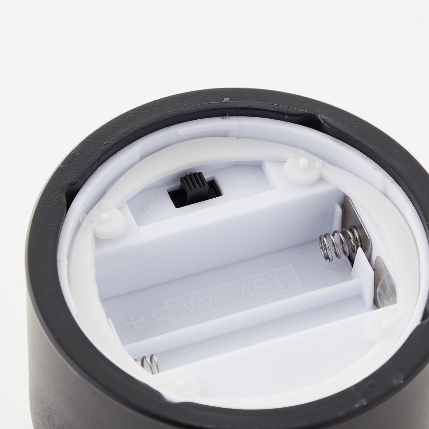 Brilliant - Lot de 3 bougies LED BOUGIE LED/2xAA IP44 noir/fumé