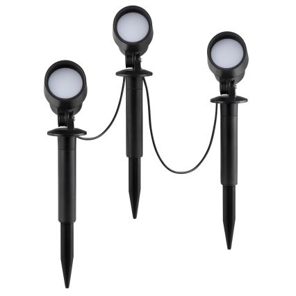 Brilliant - Lot de 3 lampes d'extérieur KAMARA LED/8,5W/230V IP44 noires