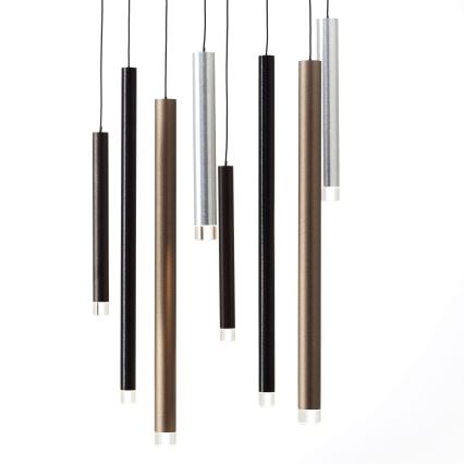 Brilliant - LED Lustre dimmable suspendu sur câble CEMBALO LED/32W/230V chrome mat/noir/marron