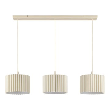 Brilliant - Lustre sur câble VELIN 3xE27/20W/230V crème