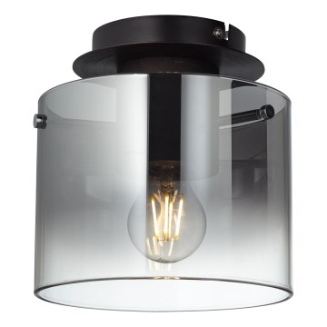 Brilliant - Plafondlamp BETH 1xE27/60W/230V diam. 20 cm zwart/rookglas