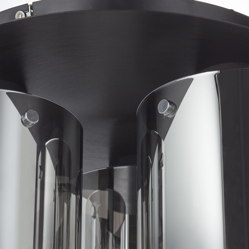 Brilliant - Plafondlamp BETH 3xE27/60W/230V Ø 37 cm zwart/rookglas