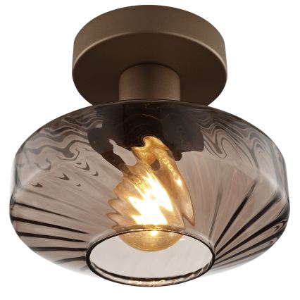 Brilliant - Plafondlamp LYN 1xE27/20W/230V Ø 28 cm bruin/rookbruin