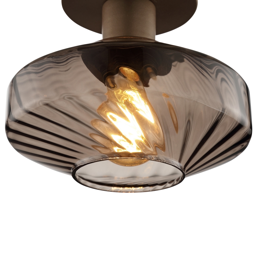 Brilliant - Plafondlamp LYN 1xE27/20W/230V Ø 28 cm bruin/rookbruin