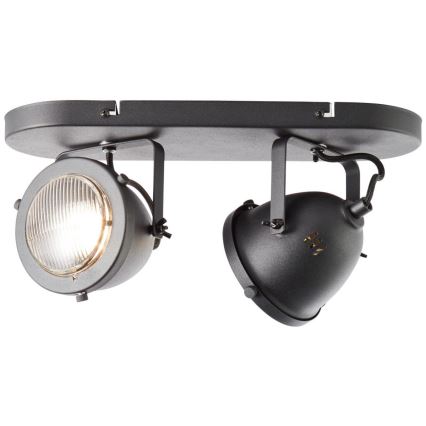 Brilliant - Plafondspot CARMEN 2xGU10/5W/230V zwart