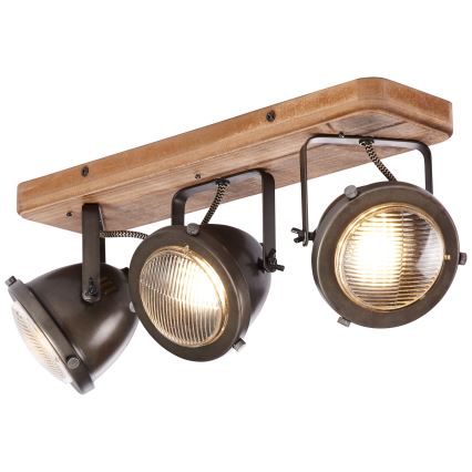 Brilliant - Plafondspot CARMEN WOOD 3xGU10/5W/230V bruin