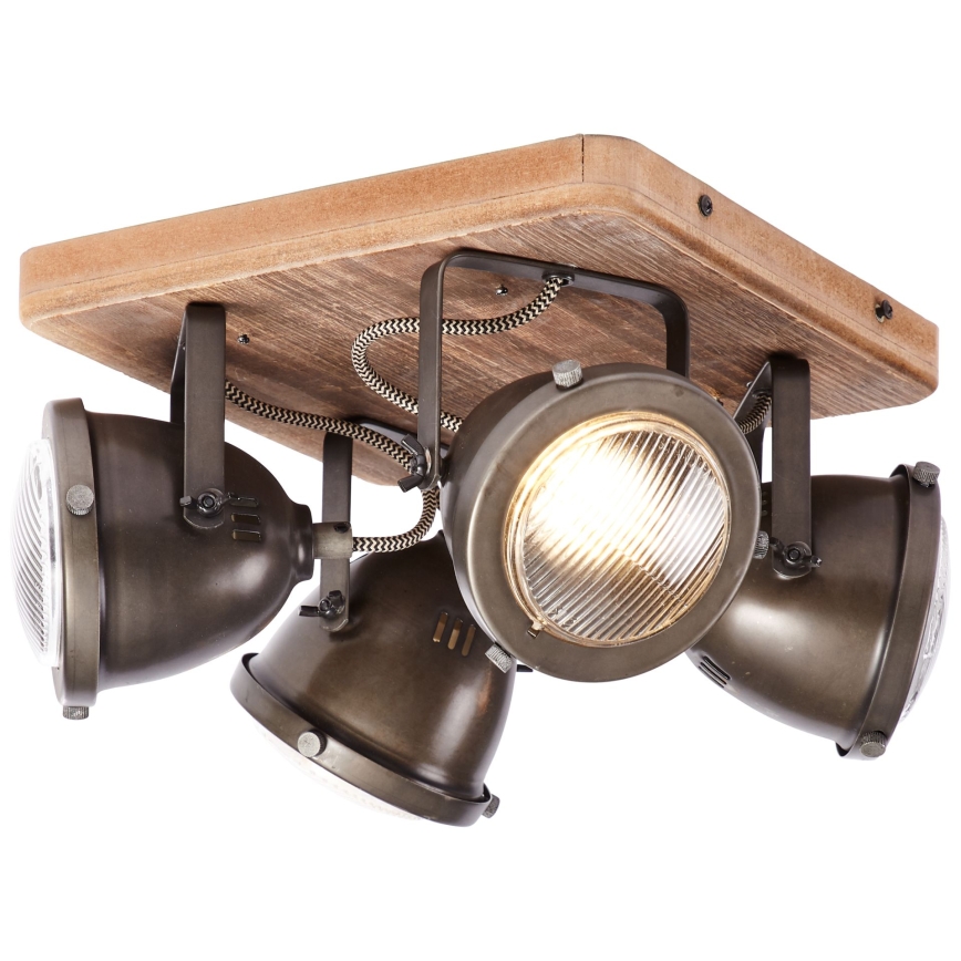 Brilliant - Plafondspot CARMEN WOOD 4xGU10/5W/230V eucalyptus